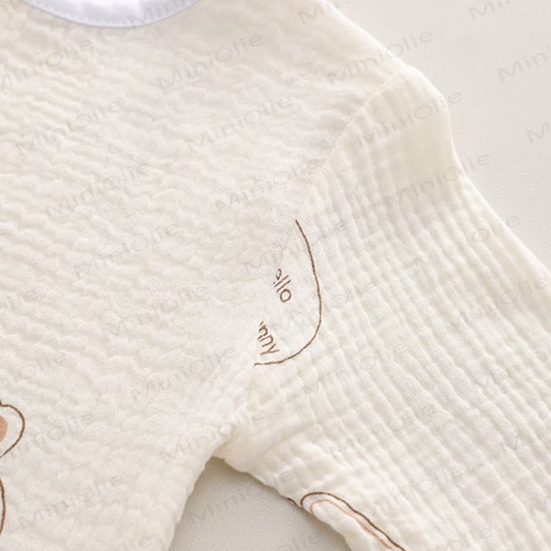 Toddler Baby White Bunny Print Pajamas 2-piece Set - image 5