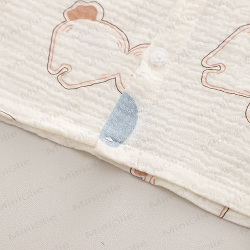 Toddler Baby White Bunny Print Pajamas 2-piece Set - image 7
