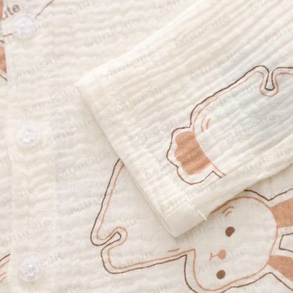 Toddler Baby White Bunny Print Pajamas 2-piece Set - image 6