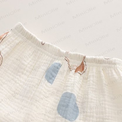 Toddler Baby White Bunny Print Pajamas 2-piece Set - image 9