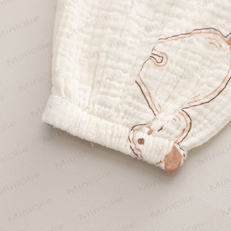 Toddler Baby White Bunny Print Pajamas 2-piece Set - image 11
