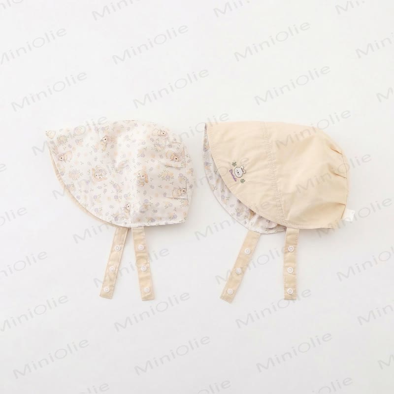 Baby Reversible Sun Protection Hat - Beige Bunny - 8-24M - image 7