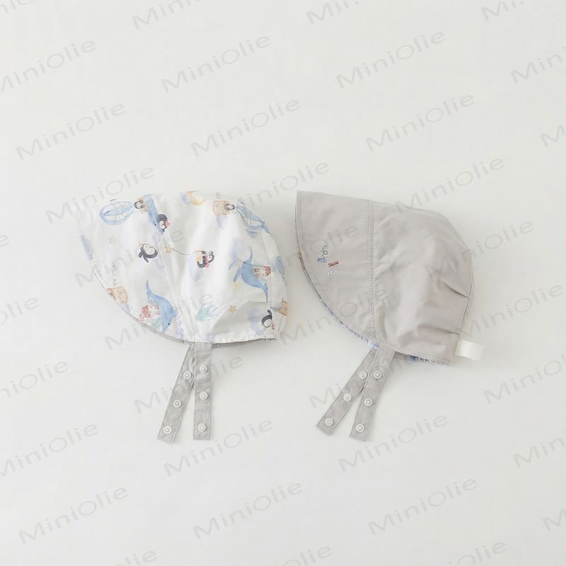 Baby Reversible Sun Protection Hat - Grey Whale - 8-24M - image 9