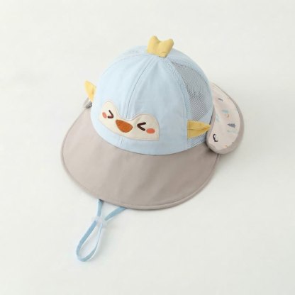 Baby Animal Sun Protection Hat - Blue Penguin - 8M-3T - image 1