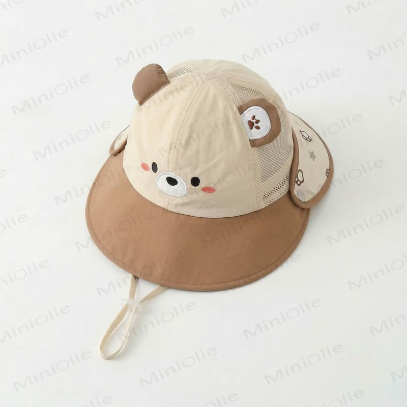 Baby Animal Sun Protection Hat - Bear - 8M-3T - image 4