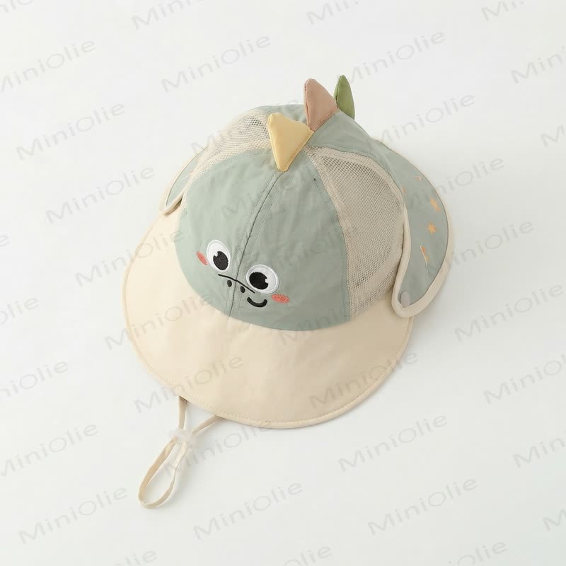 Baby Animal Sun Protection Hat - Green Dino - 8M-3T - image 5