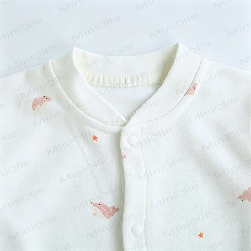 Baby Cotton Fox Print Romper - image 2
