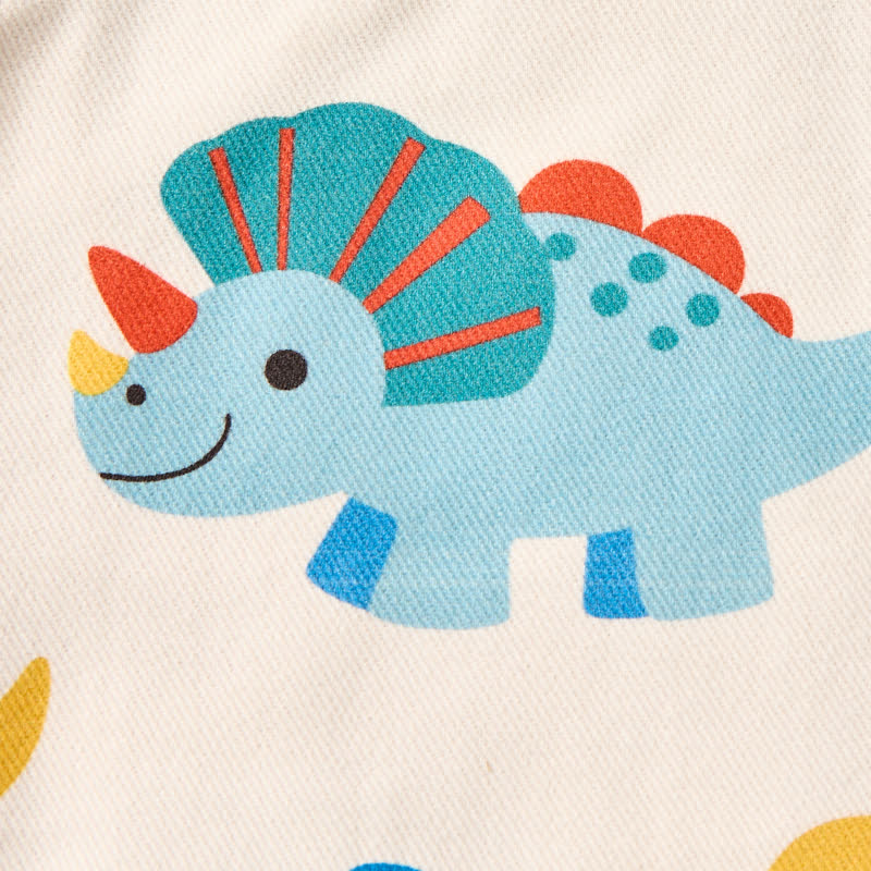 Baby Toddler Dinosaur Beige Pocket Overalls - image 7