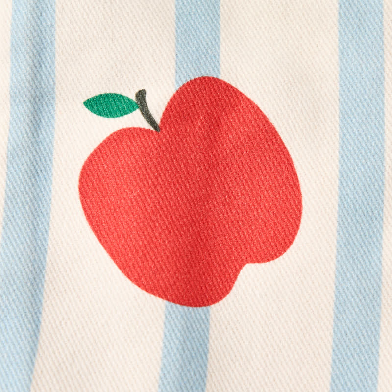 Baby Toddler Fruit Stripes Beige Pocket Overalls - image 7