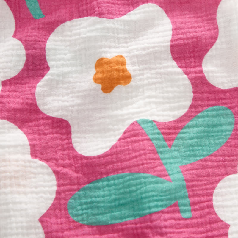 Baby Daisy Print Pink Jumpsuit with Hat - image 7