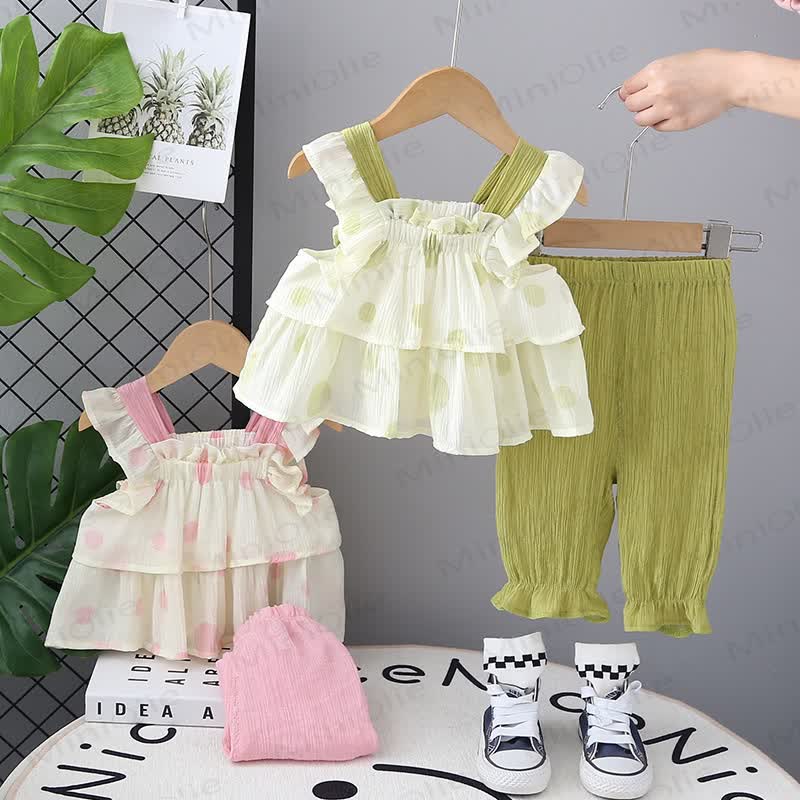 Baby Toddler Dot Sleeveless Set - image 1