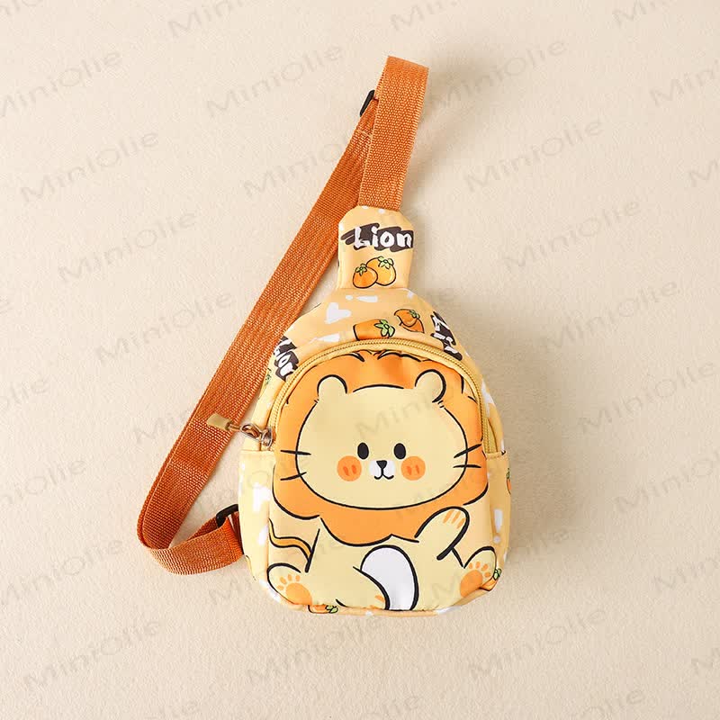 Toddler White Shirt and Denim Shorts 2-Piece Set with Lion Print Bag - image 10