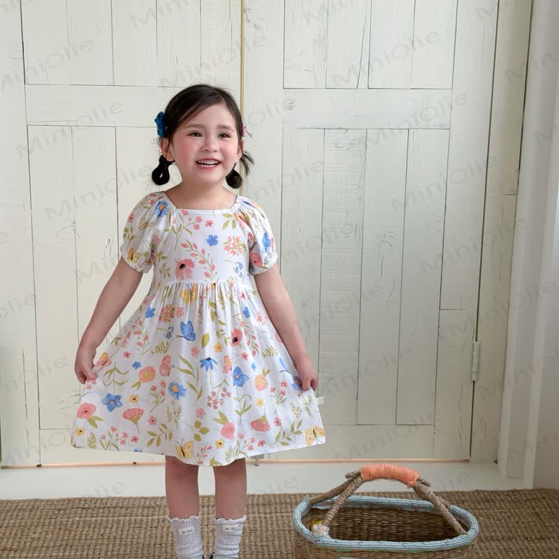 Toddler Girl Full Print Short Sleeve Dress - image 31