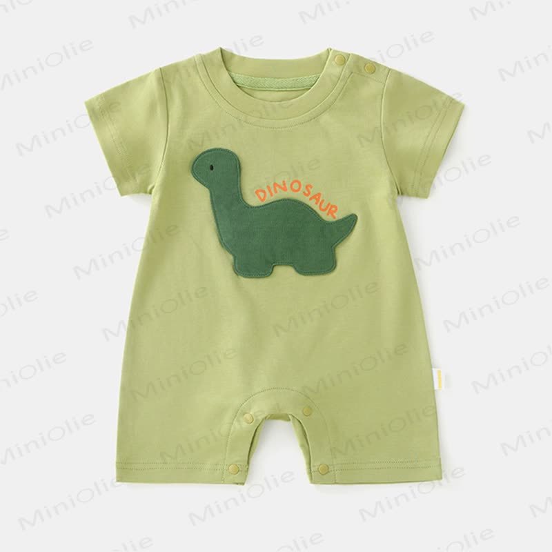 Baby Dino Applique Romper - Green - 2-3T - image 2