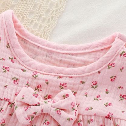 Toddler Girl Floral Print Tee and Shorts Pajamas 2-piece Set - image 5