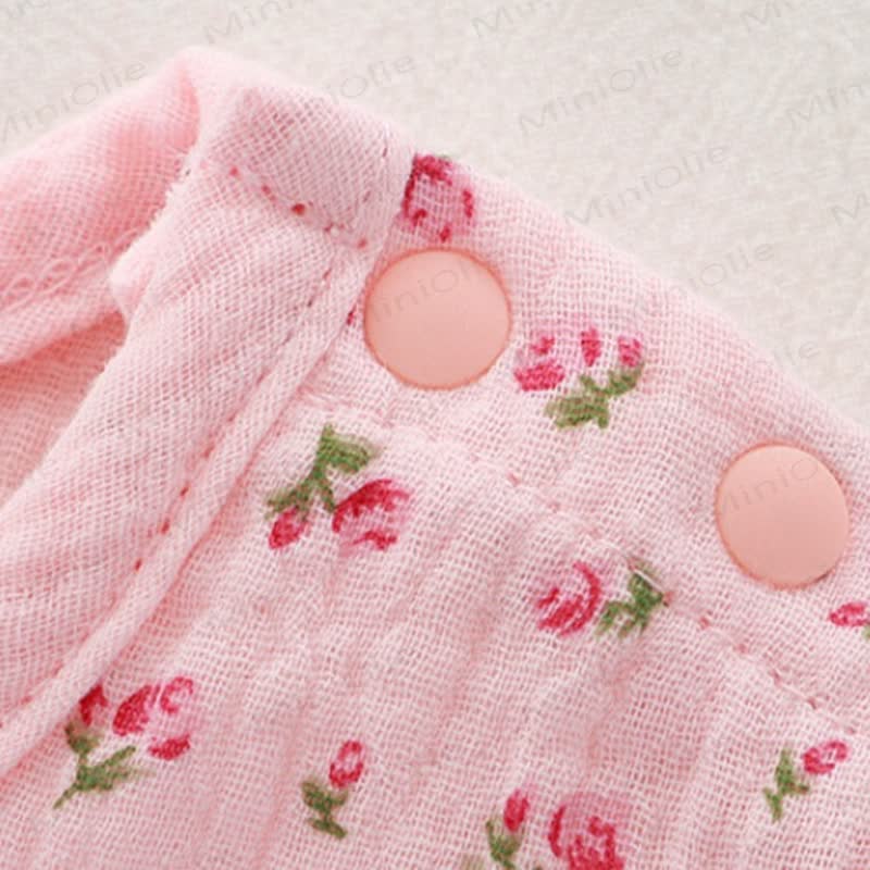 Toddler Girl Floral Print Tee and Shorts Pajamas 2-piece Set - image 6