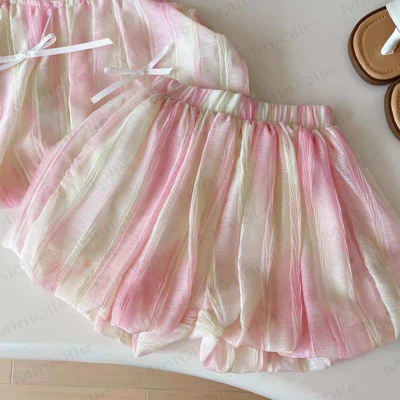 Toddler Girl Bow Camisole Top and Shorts 2-piece Set - image 7