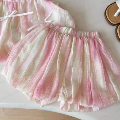Toddler Girl Bow Camisole Top and Shorts 2-piece Set - image 7