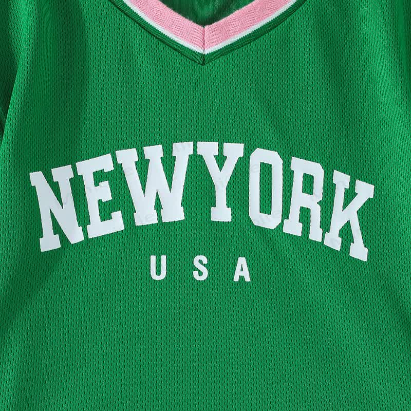 NEWYORK USA Baby Girl Top and Skirt 2-piece Sporty Set - image 11