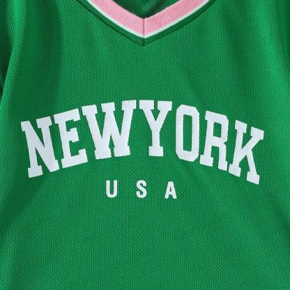 NEWYORK USA Baby Girl Top and Skirt 2-piece Sporty Set - image 11