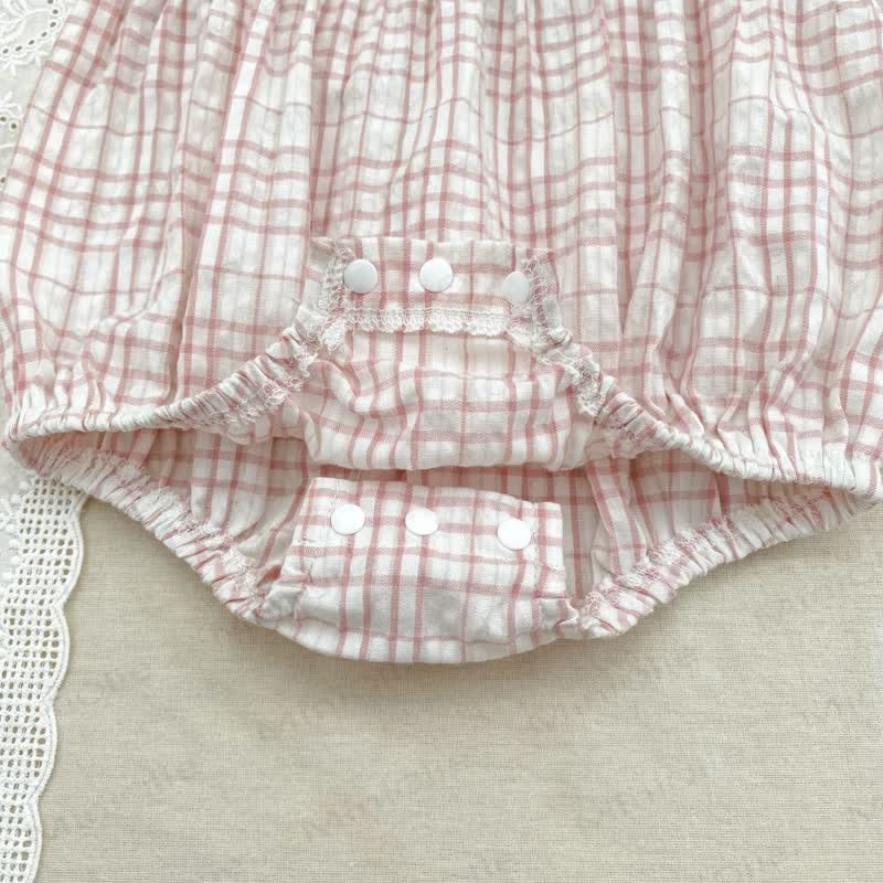 Baby Girl Pink Gingham Floral Dress/Bodysuit - image 13