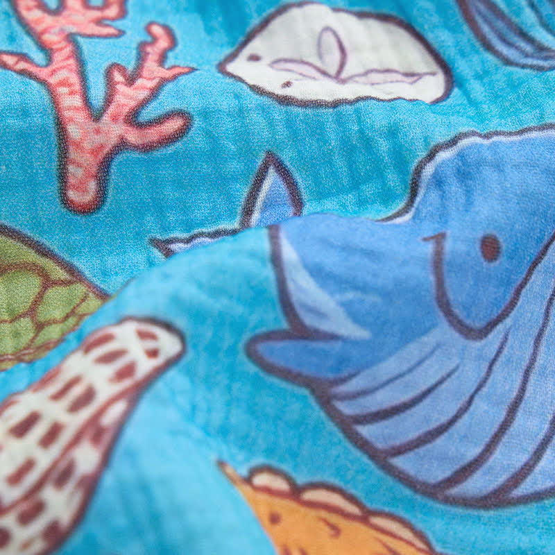 Baby Sea Animals Print Romper with Hat - image 7
