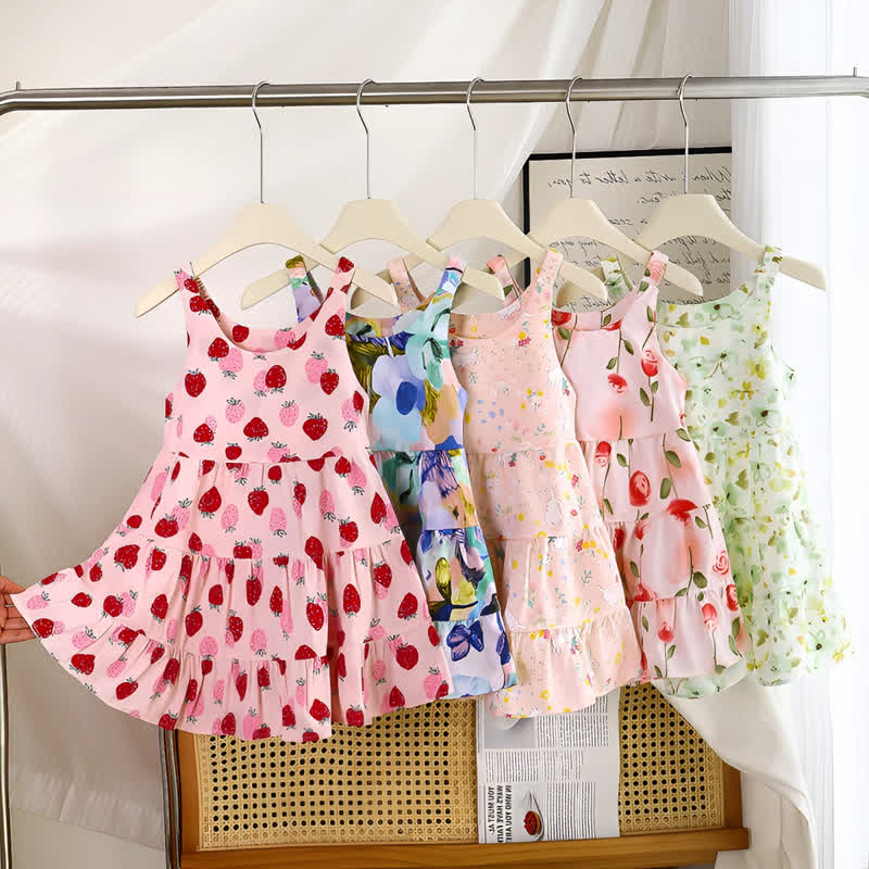 Toddler Girl Floral Sleeveless Summer Dress - image 1