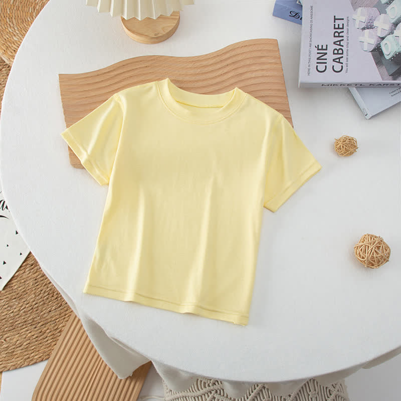 Toddler Solid Color Crew Neck Casual T-Shirt - Yellow - 10-11T - image 9