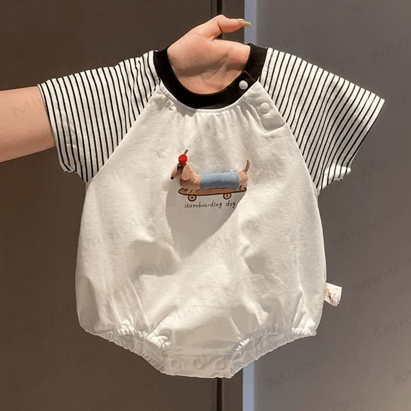Baby Skate Pup Bodysuit - White - 18-24M - image 1