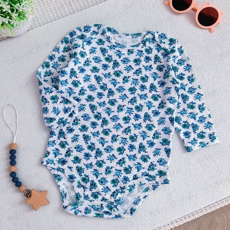 Baby Cotton Cartoon Print Short Sleeve Bodysuit - Purple Flower - 18-24M - image 20