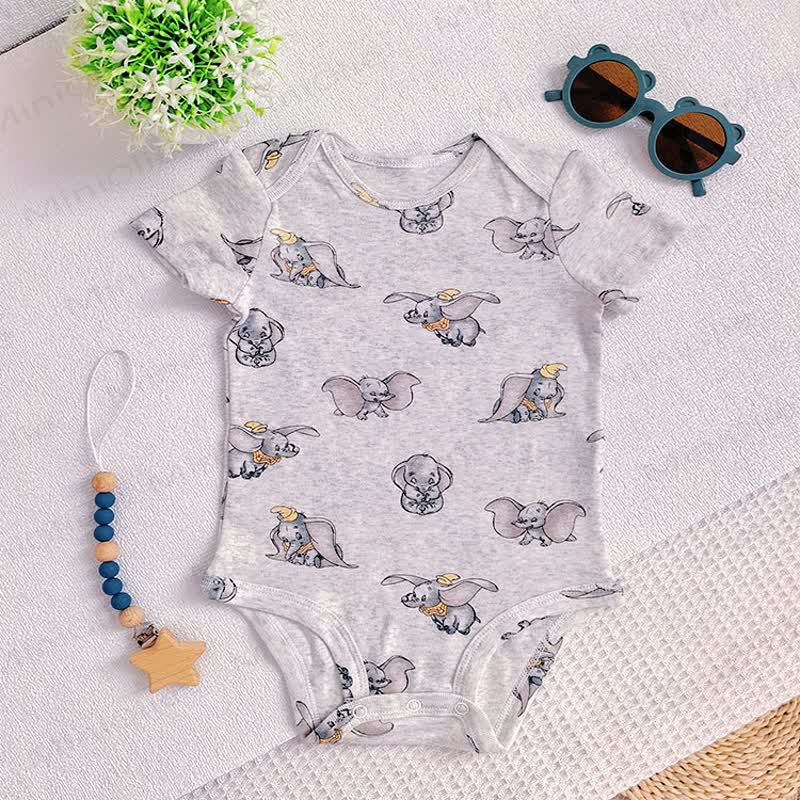 Baby Cotton Animal Print Short Sleeve Bodysuit - image 7