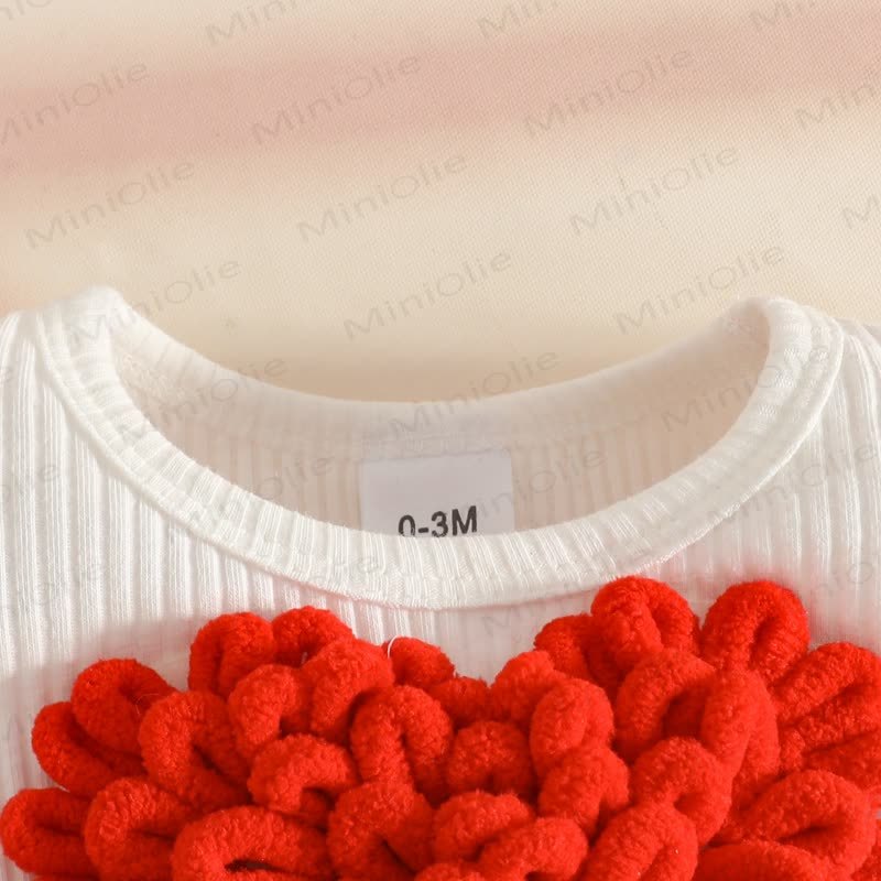 Baby Heart Ribbed Skirted Bodysuit with Headband - image 13