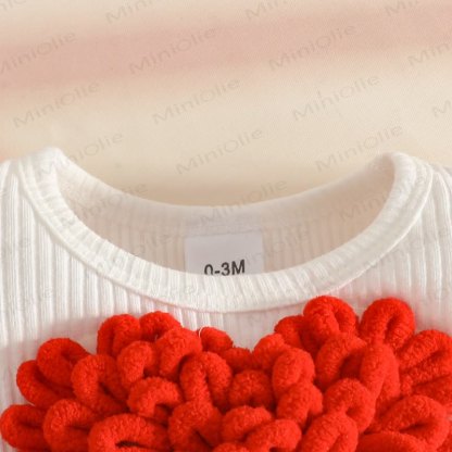 Baby Heart Ribbed Skirted Bodysuit with Headband - image 13