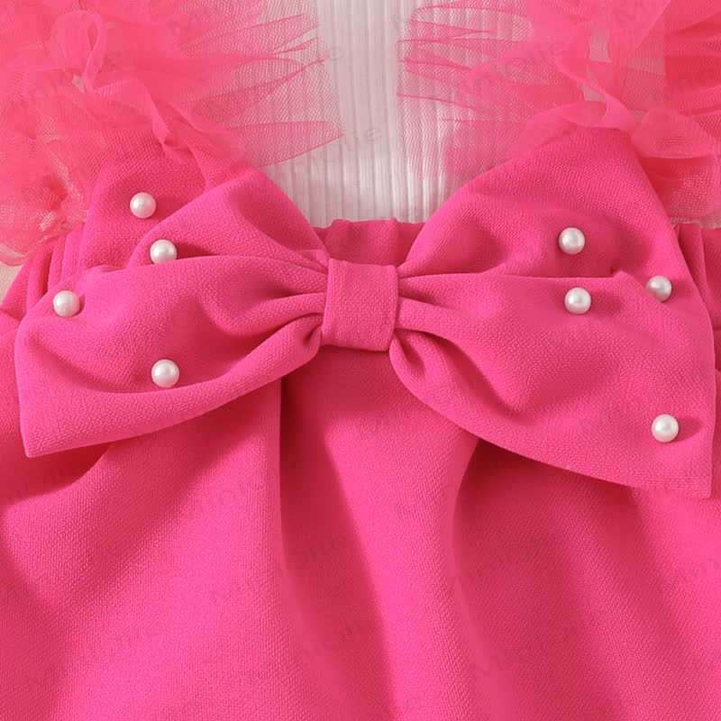 Baby Pearl Bow Tulle Skirted Bodysuit - image 29