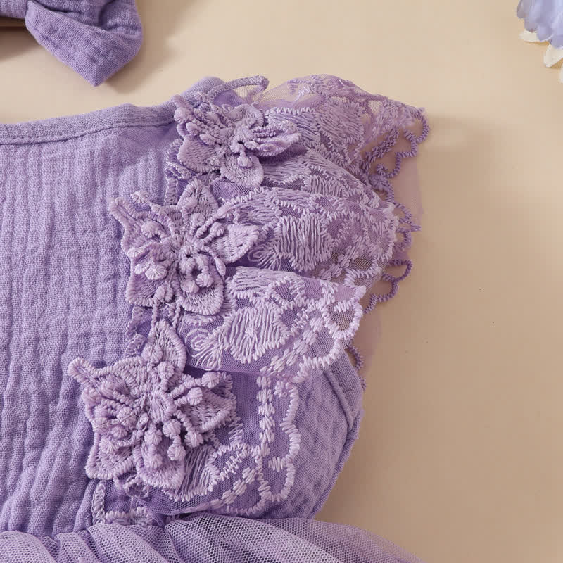 Baby Lace Tulle Ribbed Skirted Bodysuit - image 19