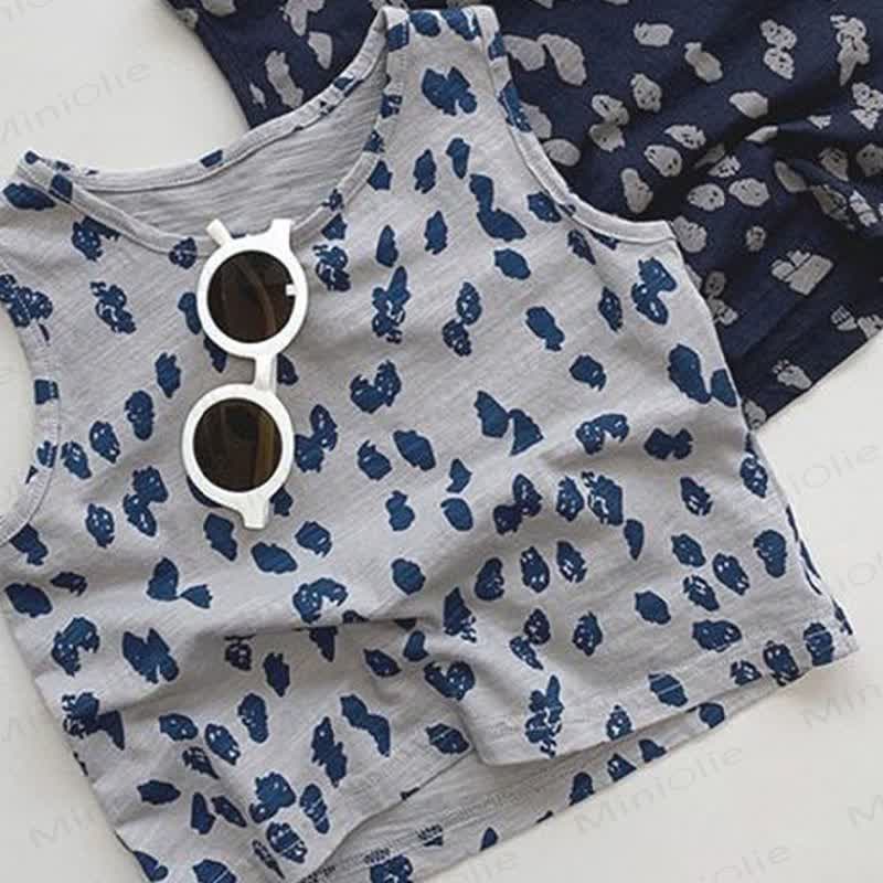 Toddler Soft Cotton Dot Print Tank Top and Shorts 2-piece Set - image 4