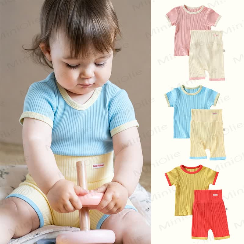 Baby Knitted Short-Sleeve Set - image 1