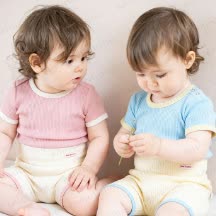 Baby Knitted Short-Sleeve Set - image 5