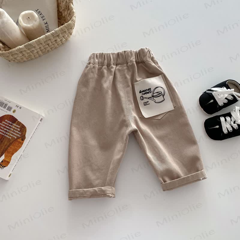 Toddler Cotton Casual Pants - Khaki - 4-5T - image 2