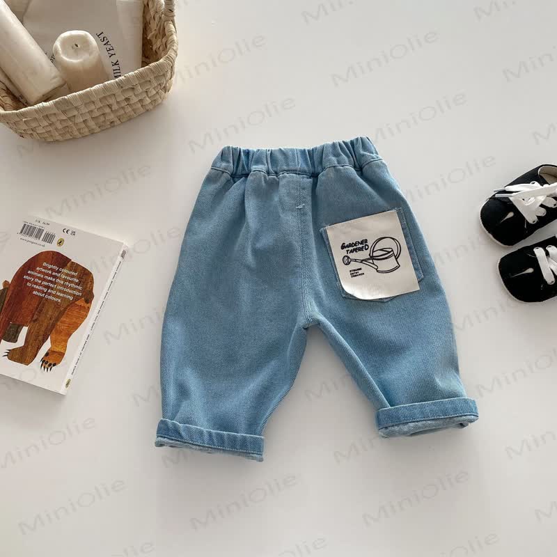 Toddler Cotton Casual Pants - Blue - 4-5T - image 3