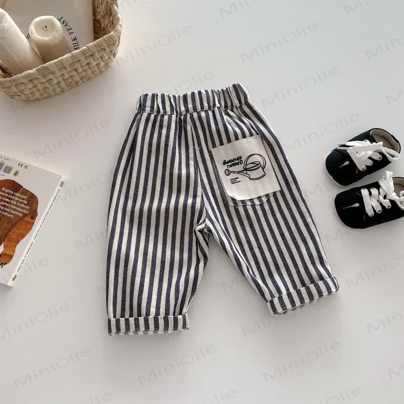 Toddler Cotton Casual Pants - Black - 4-5T - image 4
