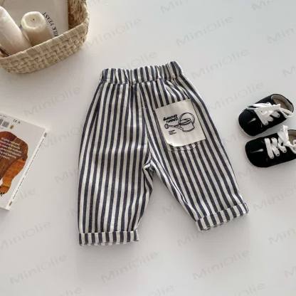 Toddler Cotton Casual Pants - Black - 4-5T - image 4
