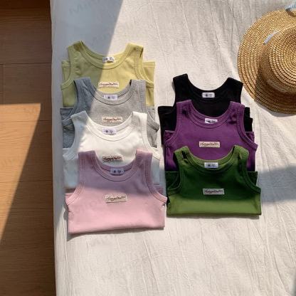 Toddler Girl Solid Color Summer Tank Top - image 10