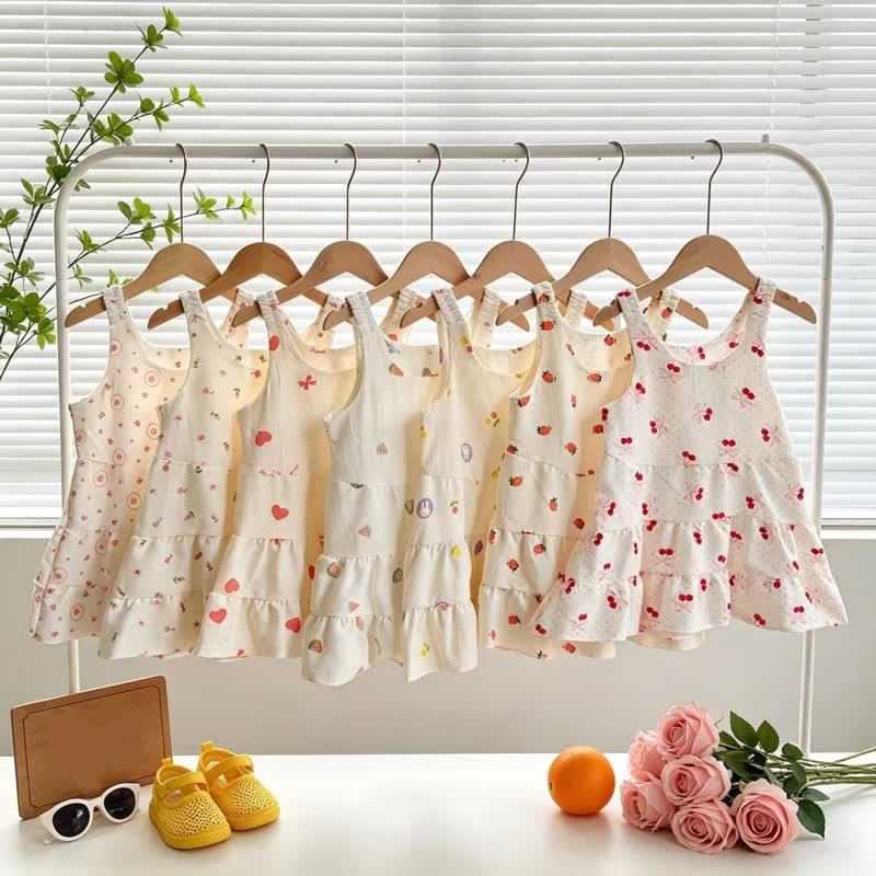 Toddler Girl Tiered Ruffle Summer Sleeveless Dress - image 1