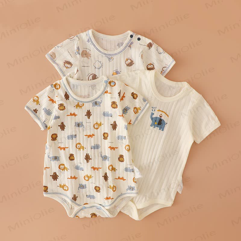 3-Pack Baby Animal Print Cotton Bodysuit - White(3-pack) - 18-24M - image 1