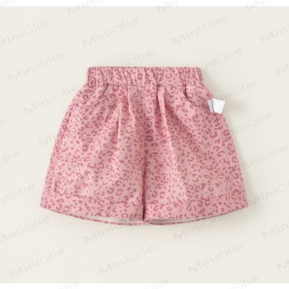 Toddler Cotton Girls Leopard Print Shorts - image 3