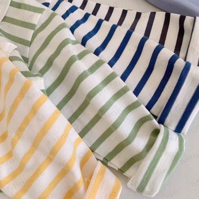 Toddler Baby Animal Striped Pocket Long Sleeve Tee - image 10