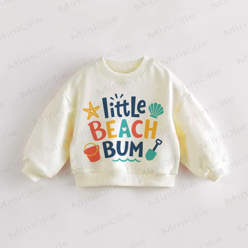 LITTLE BEACH BUM Baby Toddler Sweatshirt - Cream - 3-5T - image 1