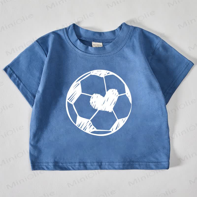 Baby Blue Soccer Print T-shirt - Blue - 18-24M - image 1