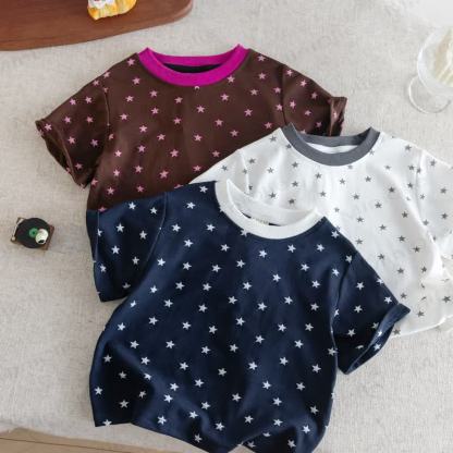 Toddler Baby Star Print Casual T-Shirt - image 1